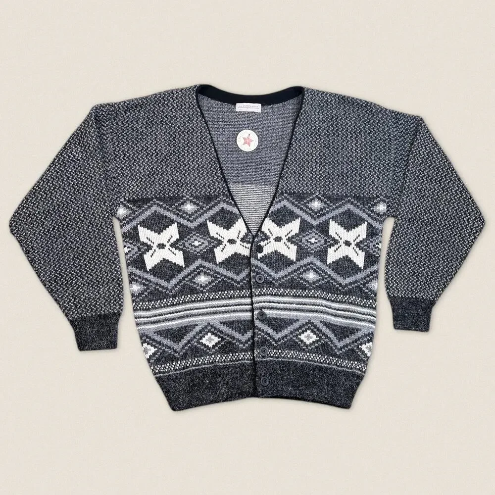 Vintage 90s‎ Grandpa Cardigan Sweater J.J. Cochran - Size Large
